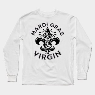 Mardi Gras Virgin Black Long Sleeve T-Shirt